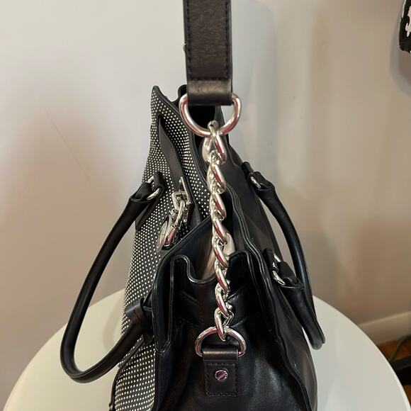 Michael Kors RARE Hamilton Studded Large Black Tote + MK Dust bag MSRP $558 EUC - Picture 11 of 16
